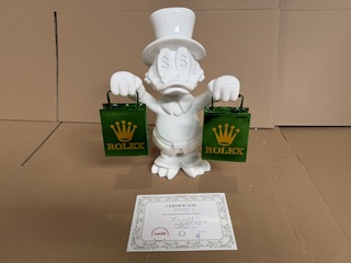 Sculptuur, Lior24, Dagobert Duck, Wit groen