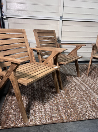 4x Tuinstoelen Loungestoelen Odin, Raw Materials, Bruin