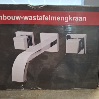 Wastafelkraan, Rombo, inbouw, chroom