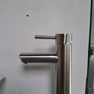 4x Waskomkraan, hoog model, rvs geborsteld