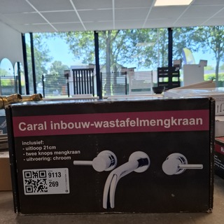 Wastafelkraan, Caral, inbouw, chroom
