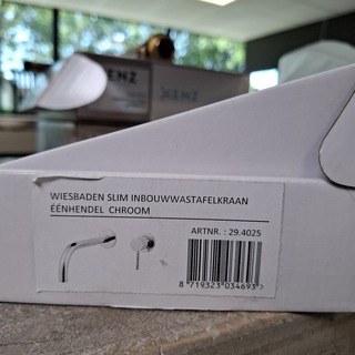 Wastafelkraan, Wiesbaden, Slim, chroom