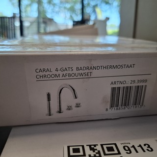 Badrandthermostaat, Wiesbaden, Caral, chroom
