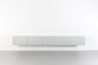 Zwevend design tv-meubel, RAAT, Halm | 250, Grijs/agaat