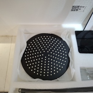 Regendoucheset met plateau Sanisplash, mat zwart