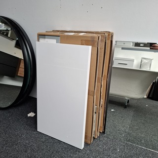4x Topblad, glans wit