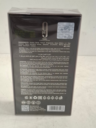 Ca 12x eau de parfum Afnan, Pm9 Rebel