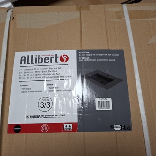 5x Wastafel, Allibert, Plane Ceram, mat zwart