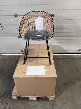 3x Stoel Black / Rattan, POLSPOTTEN, Tokyo