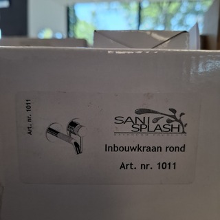 Inbouwkraan, rond, chroom