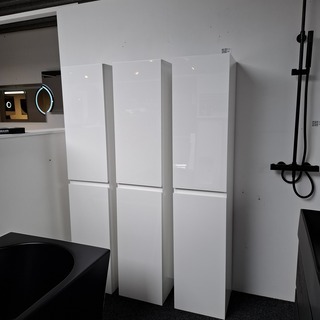 3x Hoge kast, Sanisupply, hoogglans wit