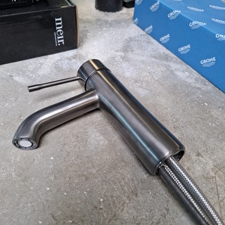 Wastafelkraan, Grohe, Essence New, gun metal