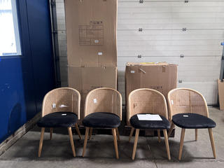 Ca. 16x Eetkamerstoel / horecastoel Rotan fluweel, Sediamo