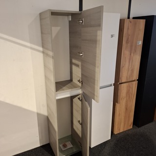 Hoge kast, HR Badmeubelen, grijs essen