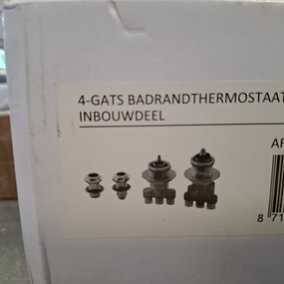 Badrandthermostaat, Wiesbaden, Caral, zwart