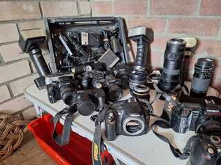 Ca. 60x Foto camera’s, Divers, Zwart, Onbekend