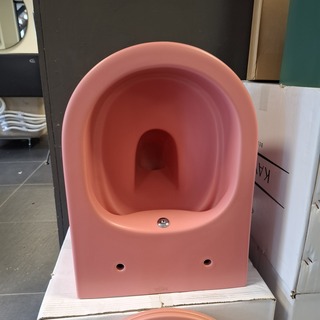 Wandcloset + wc-douche, Tornado, roze