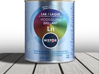 5x Lak acryl hoogglans Histor, perfect finish, wit, 750 ml