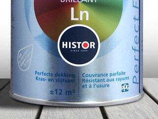 5x Lak acryl hoogglans Histor, perfect finish, wit, 750 ml