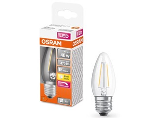 Ca. 20x Led kaars lampen Osram, e27, warm wit, 5w 470lm dimbaar