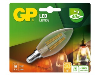 Ca. 18x Led lamp kaars filament GP, e14, 4w 470lm