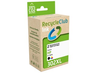3x Cartridge compatibel met hp302 xl Recycleclub, multipack