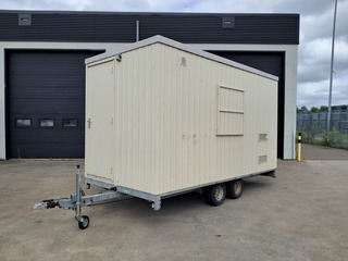 Snelverkeer schaftwagen / bouwkeet tandemasser, Schans, Opbouw De Meeu