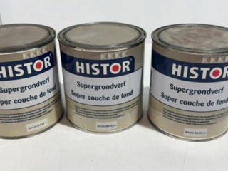 3x Supergrondverf Histor, wit