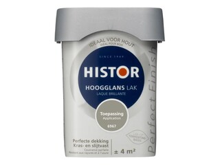 4x Lak hoogglans Histor, perfect finish, toepassing, 250 ml