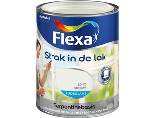 3x Lak zijdeglans Flexa, strak in de lak, appelwit, 750 ml