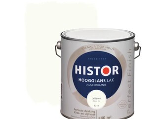 2x Lak hoogglans Histor, perfect finish, leliewit, 2.5 liter