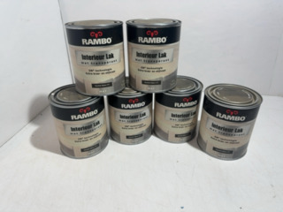 6x Interieur lak transparant mat Rambo, 771, mystiek ebben