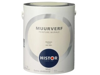 2x Muurverf mat Histor, perfect finish, katoen, 5 liter