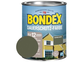 3x Dauerschutz farbe Bondex, norge grün, 750 ml