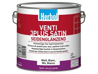 5x Verf Herbol, venti 3plus satingo, wit