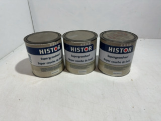 3x Supergrondverf Histor, wit