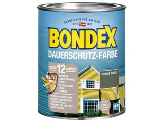 3x Dauerschutz farbe Bondex, norge grün, 750 ml