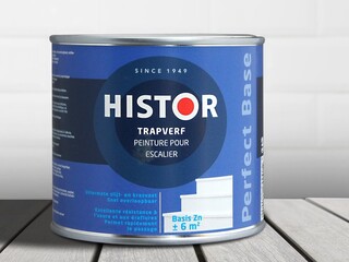 6x Histor perfect base trapverf zwart 500 ml Histor, wit