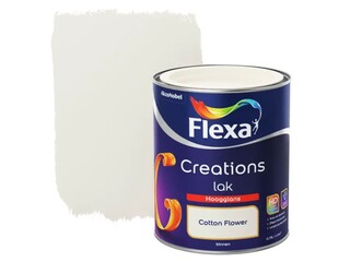 5x Lak hoogglans Flexa, creations, cotton flower, 750 ml