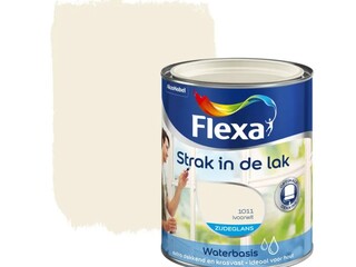 5x Lak zijdeglans Flexa, strak in de lak, ivoorwit, 750 ml