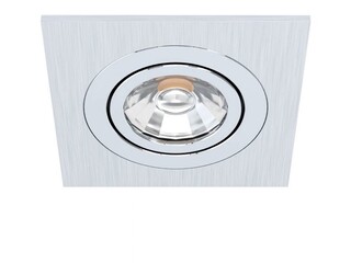 3x Inbouwspot vierkant EGLO, areitio 98636, geborsteld aluminium, 95mm