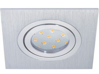3x Inbouwspot vierkant EGLO, areitio 98636, geborsteld aluminium, 95mm