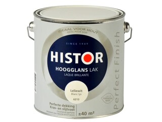 2x Lak hoogglans Histor, perfect finish, leliewit, 2.5 liter