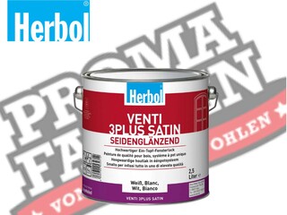 5x Verf Herbol, venti 3plus satingo, wit