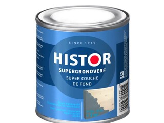 5x Supergrondverf Histor, perfect base, grijs, 250 ml