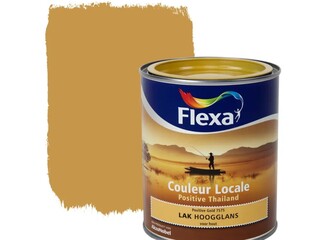 3x Lak hoogglans Flexa, couleur locale, positive thailand gold, 750 ml