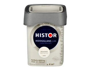 6x Lak hoogglans Histor, perfect finish, hoornwit, 250 ml