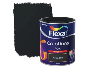 5x Binnenlak hoogglans Flexa, creations, royal blue, 750 ml