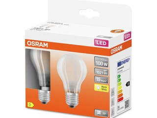 Ca. 12x Standaard led lampen met mat glas Osram, e27, warm wit, 10w