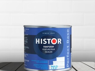 6x Histor perfect base trapverf zwart 500 ml Histor, wit